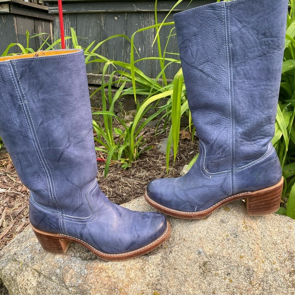 Frye Shoes - Frye Blue Heeled Boots